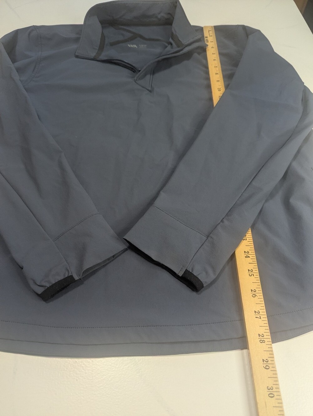 VRST Men's Limitless Golf Quarter Zip Pullover - Large - Steel Blue Grey - Picture 8 of 10